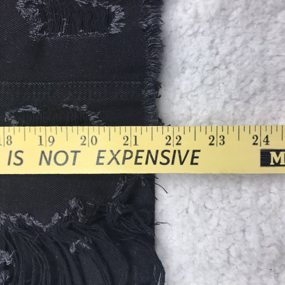 Lucky & Blessed Western Vest MEDIUM Black Denim Southwest Navajo Serape Distress - Picture 11 of 13